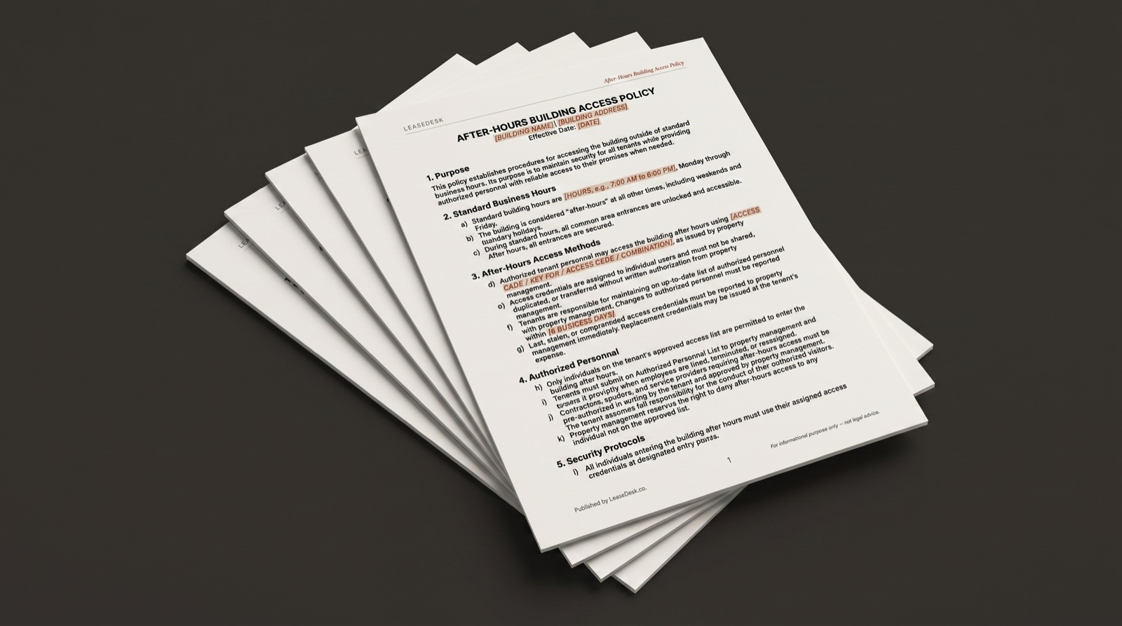 An After-Hours Building Access policy